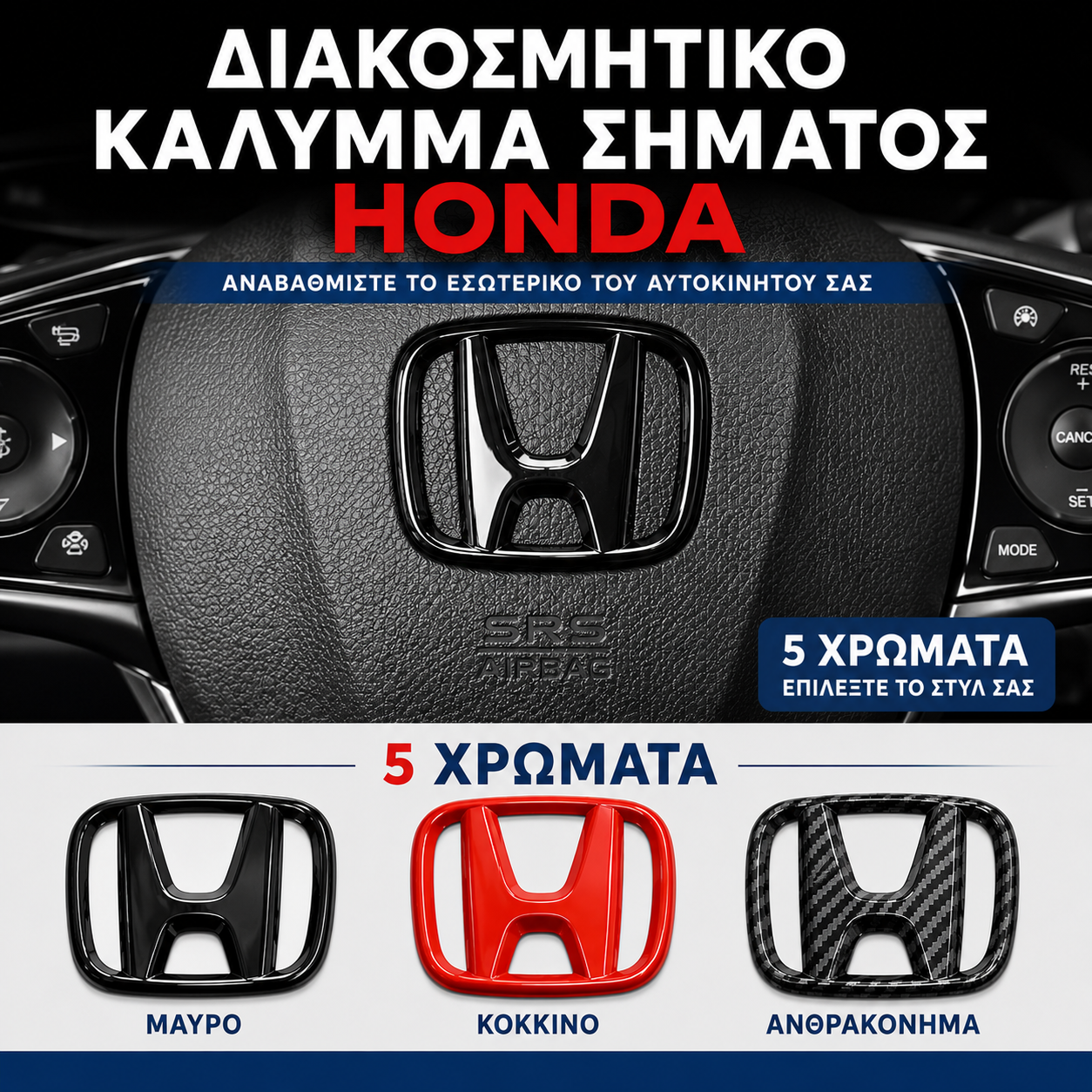 Διακοσμητικό Κάλυμμα Σήματος Honda