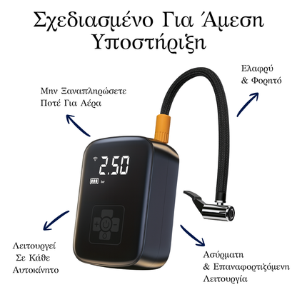 Ασύρματο Φουσκωτήρι Ελαστικών