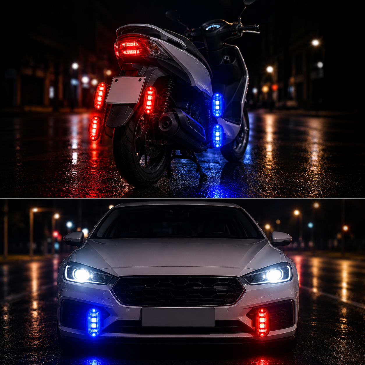 Ασύρματα LED Strobe Φώτα με Τηλεχειριστήριο